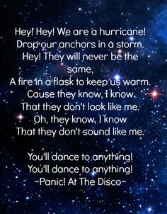 panic at the disco best lyrics